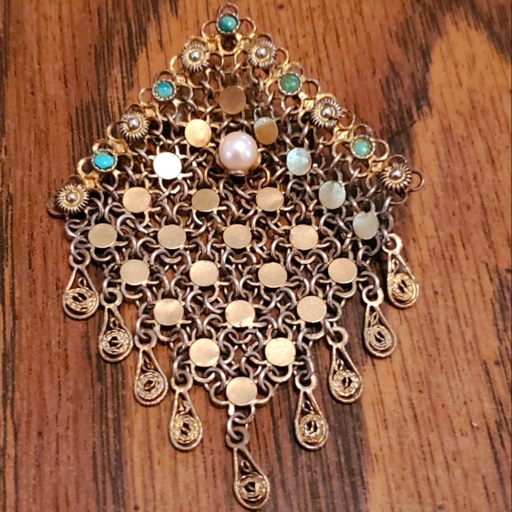 Vintage Brooch Pendant